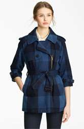 Boy. by Band of Outsiders Plaid Waxed Cotton Trench Coat $1,650.00