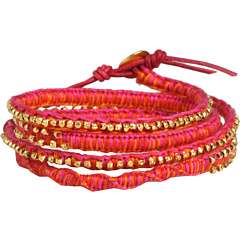 Chan Luu Mix Threaded And Leather Wrap Bracelet With Nuggets   Zappos 