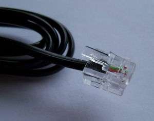Foot Telephone Cable RJ 11/DSL/MODEM/Fax Machine Cord   Black  