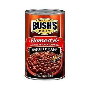 Bushs Best Homestyle Baked Beans, Tangy Sauce With Bacon & Brown 
