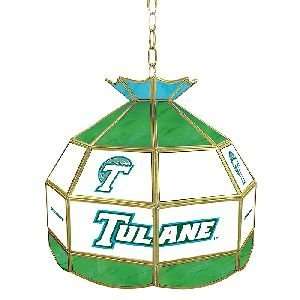 TULANE UNIVERSITY STAINED GLASS TIFFANY LAMP   16 INCH  NEW