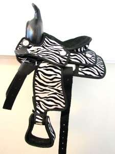Synthetic Western kid Mini PONY Saddle 10 New Zebra Print Fashion 