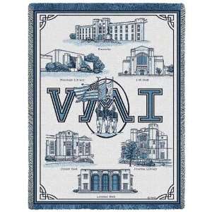 University of Virginia Military Jacquard Woven Throw   69 x 48 
