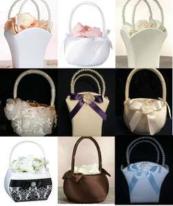 Flower Girl Baskets WHITE or IVORY Shipping Discounts  