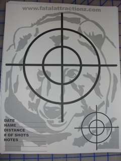 Shooting Targets 5 Pk Bear Airsoft BB Rimfire Rifle Gun hand blow dart 