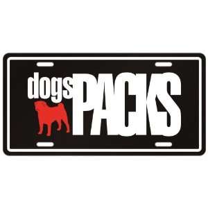  New  Pug Dogs Packs  License Plate Dog: Home & Kitchen