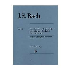   Violin and Piano (Harpsichord) 4 6 BWV 1017 1019 Musical Instruments