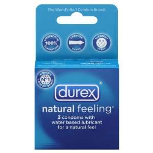  Durex   Natural Feeling Condom 3 Count.: Health & Personal 