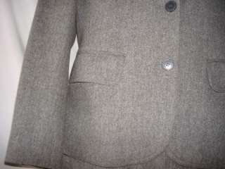 Womens Suits Galore Gray Wool Skirt Suit 6P Petite  