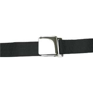   Black 2 Point Retractable Seat Belt with Airplane Buckle: Automotive