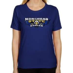 Morehead State Eagles Ladies Distressed Primary Classic Fit T Shirt 