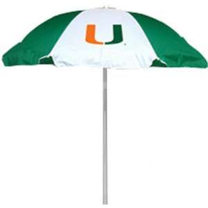 Miami Hurricanes 72 inch Beach/Tailgater Umbrella  Sports 
