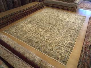 12.6 Handmade Antique 1930s Genuine Persian Kashan Wool Room 