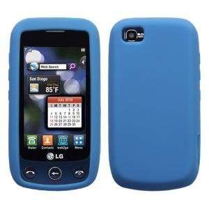  LG Sentio GS505 Phone Skin Cover, Blue Cell Phones 