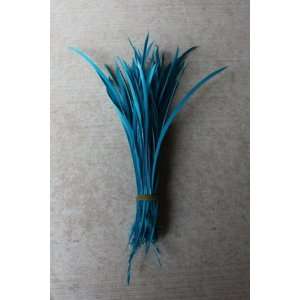 turquoise hair ornament feather dyed single 16cm goose feather #12 