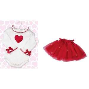 Bearington Baby Valentine Shirt and Twinkle Tutu Skirt Set 6 12 Months