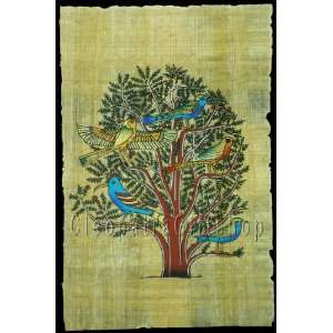  hand craft Birds In Acacia Tree Papyrus