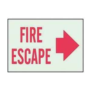 Sign,7x10,fire Escape (w/right Arrow)   BRADY  Industrial 