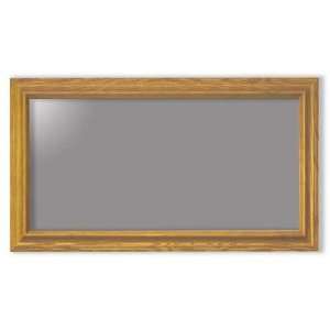    Framed Mirror   Solid Oak Frame Long Rectangle