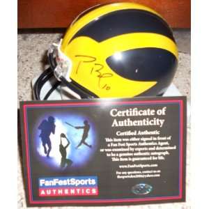   signed autographd Univ of Michigan Mini Helmet