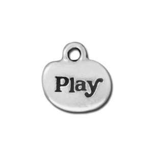  14mm Antique Silver Crystal Glue In PLAY Charm by 