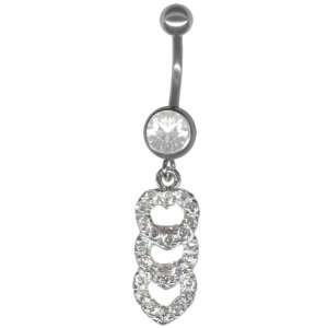   Link Belly Button Ring 14 gauge 3/8 Navel Ring Body Jewelry: Jewelry