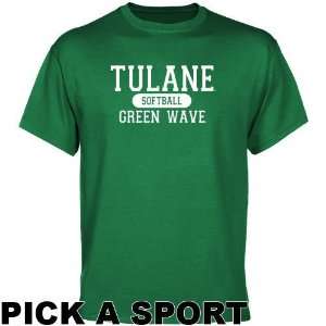  Tulane Green Wave Custom Sport T shirt   Green: Sports 