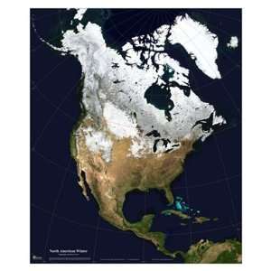  Satellite Map North America with Snow Cover Office 