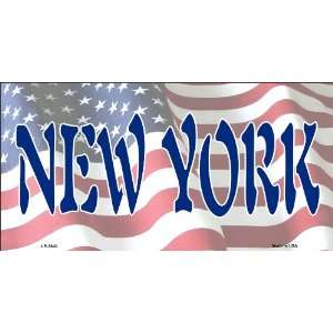  American Flag (New York) License Plate 
