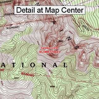  USGS Topographic Quadrangle Map   Sandia Crest, New Mexico 