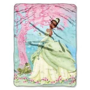 BSS   Princess and the Frog Pink Vines Micro Raschel Throw (46x60)