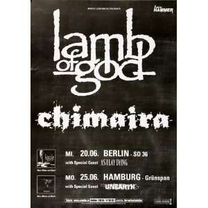  Lamb of God   Sacrament 2007   CONCERT   POSTER from 