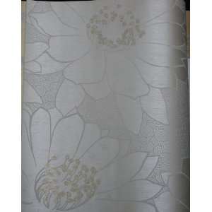    Silver White Floral with Gold Glitter Pistil Tips: Home & Kitchen
