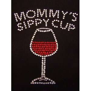   decorated black apron Mommys Sippy cup 