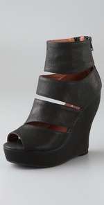 Jeffrey Campbell Tickle Open Toe Slashed Booties  