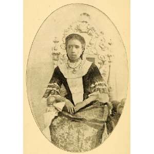 com 1896 Print Madagascar Queen Ranavalomanjaka III Portrait Cultural 