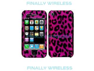   Pink Leopard Print Case Cover Protector Apple iPhone 3G 3GS  