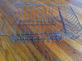 vintage Metal Wire Dish Drainer Silverware Drying Tray Rack strainer 