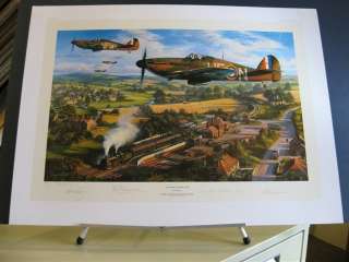 Tangmere Hurricanes Trudgian Ace Signed Aviation Art AP  