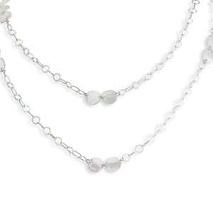    Sterling Silver Polished & Textured Fancy Link Necklace: Jewelry