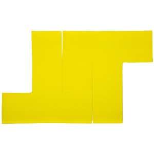   Marker T Shape Tape 6 Length, 6 Width, Yellow (Pack of 100 per Roll