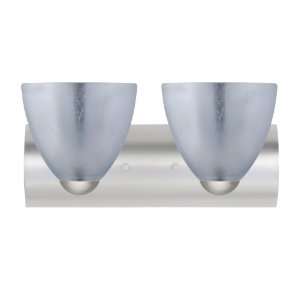   Two Light Incandescent Bathroom Fixture with Satin