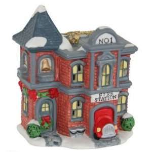  Musical Fire Station Ornament Case Pack 12