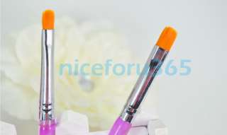 pcs UV Gel Acrylic Nail Art Tips Design Builder Brush Set Painting 