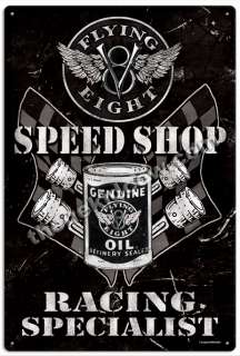 Motorcycle Art STEEL Sign POWDER COAT Speed Shop V8 New  