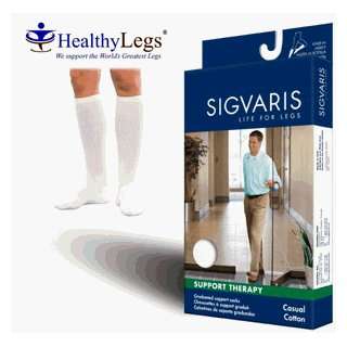   Sigvaris Casual Cotton Support Socks for Men 15 20mmHg Size B Black