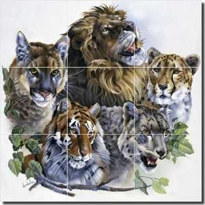 Cats of the Wild by Verdayle Forget   Wildlife Animals Ceramic Tile 