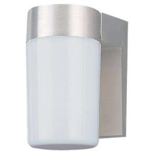 Brushed Satin Cast Aluminum Outdoor Wall Fixture w/ 6 Glass Cylinder