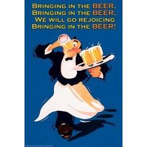 Bringing in the Beer   Paper Poster (18.75 x 28.5)  Sports 