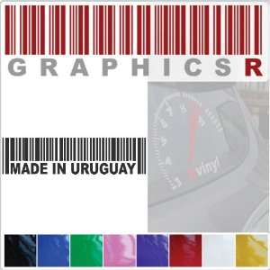 Sticker Decal Graphic   Barcode UPC Pride Patriot Made In Uruguay A537 